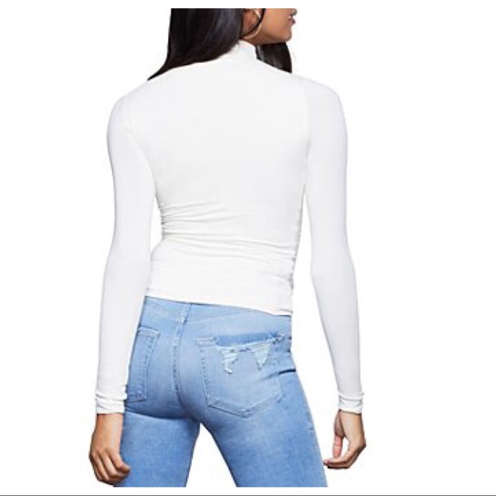 NEW GOOD AMERICAN KEYHOLE MOCK NECK TOP - Picture 4 of 6